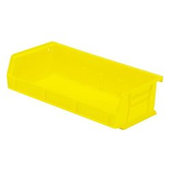 Quantum Food Service QUS232 YL Stack & Hang Shelf Bin - 5 3/8" x 11", Yellow