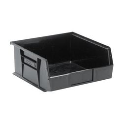 Quantum Food Service QUS235 BK Stack & Hang Shelf Bin - 10 7/8" x 11", Black, Case of 6