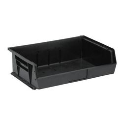 Quantum Food Service QUS245BR Stack & Hang Shelf Bin - 10 7/8" x 16 1/2", Black