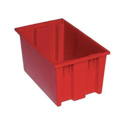 Quantum Food Service SNT185 RD Stack & Nest Shelf Tote - 18" x 11", Red
