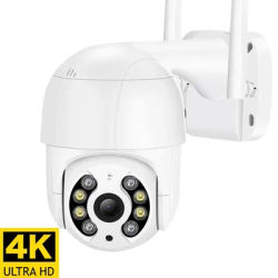 New 8MP PTZ Wifi IP Camera Outdoor 4K AI Human Automatic Tracking H.265 ONVIF Audio CCTV Wireless