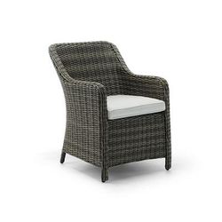 Beaumont Dining Replacement Cushions - Dining Arm Chair, Custom Sunbrella Rain, Rain Air Blue - Frontgate