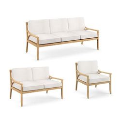 Ambra Seating Replacement Cushions - Sofa, Stripe, Resort Stripe Black Sofa - Frontgate