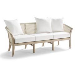 Tumlin Seating Replacement Cushions - Loveseat, Stripe, Resort Stripe Seaglass - Frontgate
