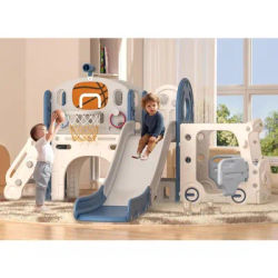 Glaf 10 in 1 Toddler Slide Outdoor Playset Indoor Playground Kids Slide Freestanding Climber Slides