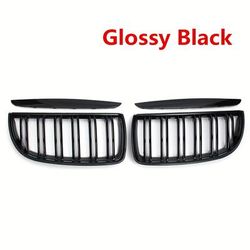 TEMU For E90 E91 Pre-facelift 2005-2008 Racing Grille Covers: Black, Double Slat, Abs Material, Polished