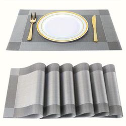 TEMU 4/6/8pcs, Plastic Placemats, Square Pads, Nordic Style Solid Color Table Decoration Mat, Coffee Table Pad, Household Bowl Plate Mat, Dining Table Decor, Room Decoration