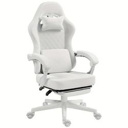 TEMU Dowinx Gaming Chair With Pocket , Ergonomic Game Chair With Massage Lumbar Support And Footrest For Adults, High Back Leather Computer Chair For Office Gaming 300lbs