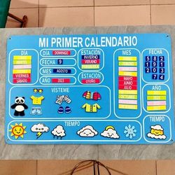 TEMU Felt Busy Board, Spanish Weather Calendar , Early Education Educational Toy