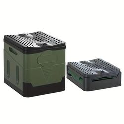 TEMU 1pc Portable Folding Toilet For Outdoor Use, Lightweight, Secure With Snap Lock, Versatile For Camping, Fishing, And -carry Design