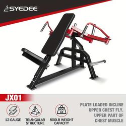 TEMU Syedee Incline Chest Fly Machine, 800lb Weight Capacity Home Gym, 11 Adjustment Positions For Chest Training, Chest Exercise Machine With Additional Storage Bar