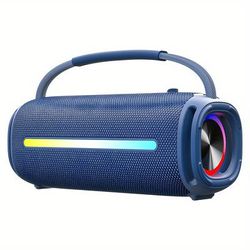 TEMU Update 50w Wireless Speaker - Portable Waterproof Speakers, Powerful Sound And Deep Bass, Support U Disk/tf Card Play, Fm Radio Speaker With Led Lights - For Party, Camping