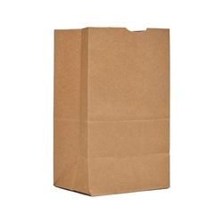 AJM Packaging SQ40NP5C25 Grocery Bag - 15 9/10" x 8 1/4", Kraft Paper, Thumb-cut top, Flat bottom, Brown