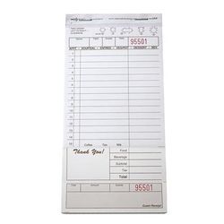 National Checking Company T4997BK Guest Check - 2 Parts Booked, 2 Lines