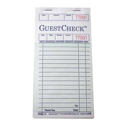 National Checking Company 240-50 Guest Check - (1) Part Booked, (17) Lines, Green