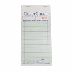 National Checking Company 104-50 Guest Check - (2) Parts Booked, (16) Lines, Green