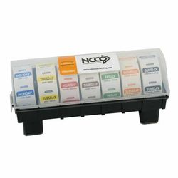 National Checking Company P1KIT Label Dispenser for 1" x 1" Permanent Labels - Plastic, Black