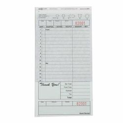 National Checking Company G4900SP Guest Check - 2 Parts Booked, 2 Lines