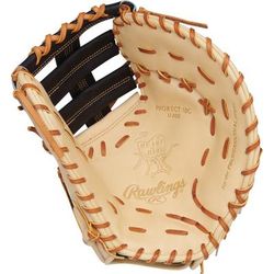 Rawlings Heart of the Hide Series 13" Baseball First Base Mitt - Right Hand Throw - Camel/Black Brown/Black