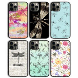 Dragonfly Insect Pattern Phone Case Back Cover for iPhone 16 15 SE2020 14 13 11 12 Pro Max mini XS XR X PlusS Shell Coque