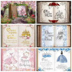 Fairy Tale Books Photography Backdrop Once Upon A Time Castle Wedding Girl Princess Birthday Party