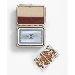 Brooks Brothers Men's Travel Playing Cards With Calfskin Case Shoes