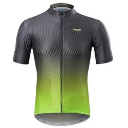 Per uomo Maglia da Ciclismo Sfumatura Manica Corta Bicicletta Maglia con 3 tasche posteriori Strisce Riflettenti Tasca Posteriore Elastico Dislittamento Gli sport Nero Giallo Viola scuro Abbigliamento