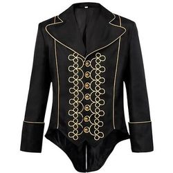Smoking Trench Giacca da circo Principe Vampiro Punk Gotico Medievale Steampunk Adulti Per uomo Halloween Mascherata Performance Costumi di Halloween facili Vestirsi