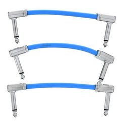 Ernie Ball Flex Patch Cable 3" blue set
