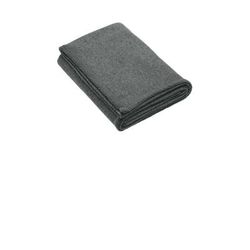 Port Authority BP46 Arc Sweater Fleece Blanket in Grey Smoke Heather size OSFA | Polyester