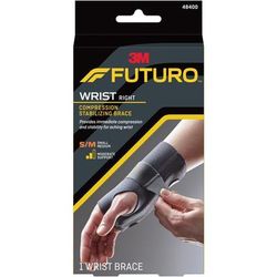 3M 48400EN Energizing Wrist Support, S/M, Fits Right Wrists 5 1/2"- 6 3/4", Black MMM48400EN