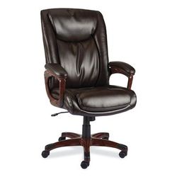 Alera DN42B19 Alera Darnick Series Manager Chair, Supports Up to 275 lbs, 17.13" to 20.12" Seat Height, Brown Seat/Back, Brown Base ALEDN42B19