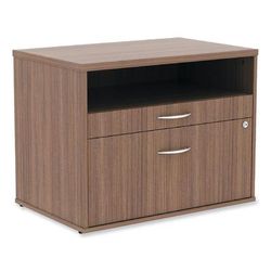 Alera LS583020WA Open Office Series Low File Cabinet Credenza, 29.5w x19.13d x 22.88h,Walnut ALELS583020WA