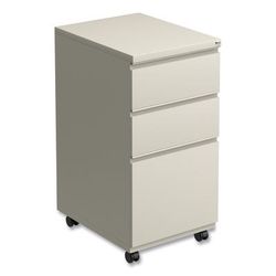 Alera PBBBFPY Three-Drawer Metal Pedestal File with Full-Length Pull, 14.96w x 19.29d x 27.75h, Putty ALEPBBBFPY