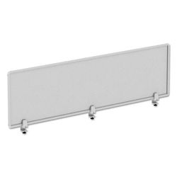 Alera PP6518 Polycarbonate Privacy Panel, 65w x 0.50d x 18h, Silver/Clear