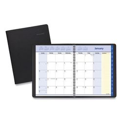 At-A-Glance 760605 QuickNotes Monthly Planner, 11 x 8.25, Black Cover, 12-Month (Jan to Dec): 2024 AAG760605