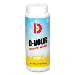Big D Industries 166 D-Vour Absorbent Powder, Canister, Lemon, 16oz, 6/Carton - Case of 6 BGD166