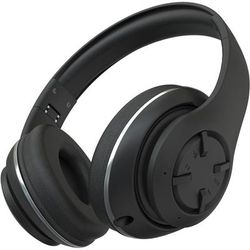 Compucessory 15166 Foldable Wireless Headset with Mic - Stereo - Wireless - Binaural - Black