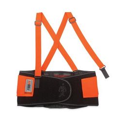 Ergodyne 11885 ProFlex 100HV Economy Hi-Vis Spandex Back Support Brace, X-Large, 38" to 42" Waist, Black/Orange, Ships in 1-3 Business Days EGO11885
