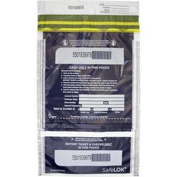 Controltek 585092 SafeLOK VT Tamper-Evident Deposit Bags - 10" x 15", Clear - 100/Pack - Bill, Deposit, Cash, Deposit Slip, Check - Pack of 100 CNK585