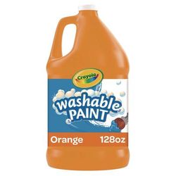 Crayola 542128036 Washable Paint, Orange, 1 gal CYO542128036