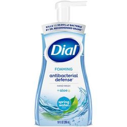 Dial Professional 34739 Antibacterial Foaming Hand Wash, Spring Water, 10 oz Pump Bottle, 8/Carton - Case of 8 DIA34739