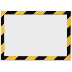 Durable Office Products Corporation 4770130 Self Adhesive Frame, Ltr, Yellow/Black - Pack of 2 DBL4770130