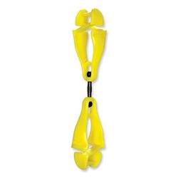 Ergodyne 19419 Squids 3420 Dual Clip Swivel Glove Clip Holder, 1 x 0.6 x 5.5, Acetal Copolymer, Lime, Ships in 1-3 Business Days EGO19419