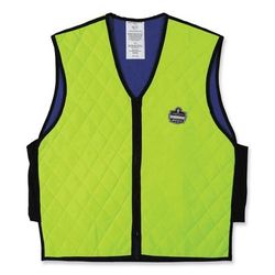 Ergodyne 12537 Chill-Its 6665 Embedded Polymer Cooling Vest with Zipper, Nylon/Polymer, 3X-Large, Lime, Ships in 1-3 Business Days