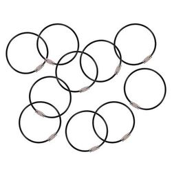 Ergodyne 13722 Arsenal 5719 Wire Cable Key Ring, 1.88" dia, Iron, Black, 10/Pack, Ships in 1-3 Business Days EGO13722