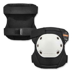 Ergodyne 18301 ProFlex 300HL Knee Pads, Rounded Hard Cap, Hook and Loop Closure, One Size, White Cap, Pair, Ships in 1-3 Business Days - 1 Pair EGO183