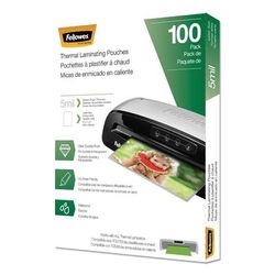 Fellowes 5743501 Laminating Pouches, 5 mil, 9" x 11.5", Gloss Clear, 100/Pack - Pack of 100