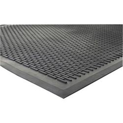 Genuine Joe 70367 Super Tread Rubber Floor Mat, 3' x 5', Black GJO70367