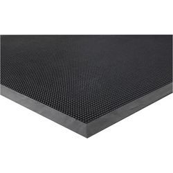 Genuine Joe 70381 Scraper Mat, Brush Tip, 36"Wx60"Lx2/5"H, Black GJO70381